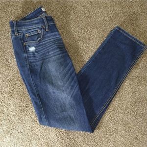 Hollister Dark Wash Denim Distressed Skinny Jeans Women's Size 3